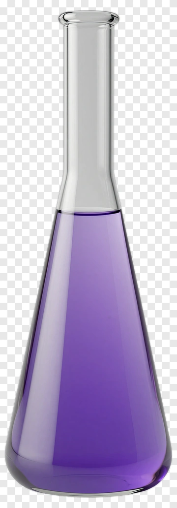 Glass Flask With Purple Liquid PNG