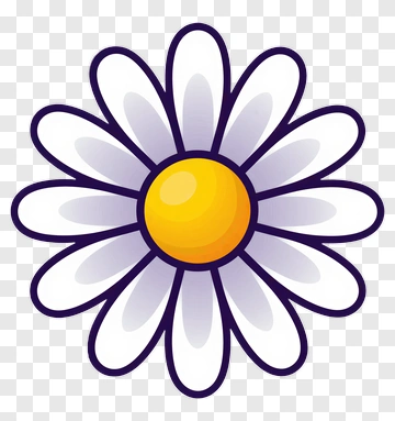 Cartoon Daisy Flower PNG