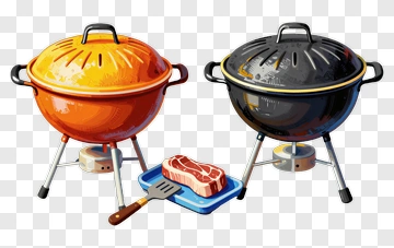 Barbecue Grills With Steak PNG