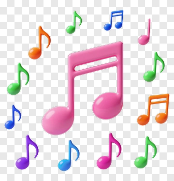 Colorful Music Notes PNG
