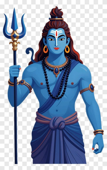 Hindu God Shiva Holding A Trident PNG