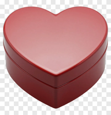 Red Heart-Shaped Gift Box PNG