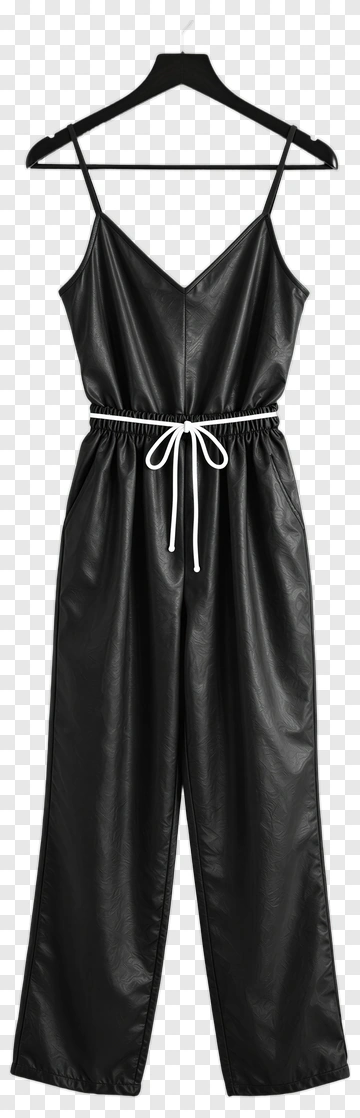 Black Leather Jumpsuit PNG