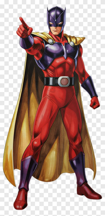 Superhero Character In Red And Blue Costume PNG