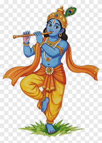 Krishna Playing Flute PNG