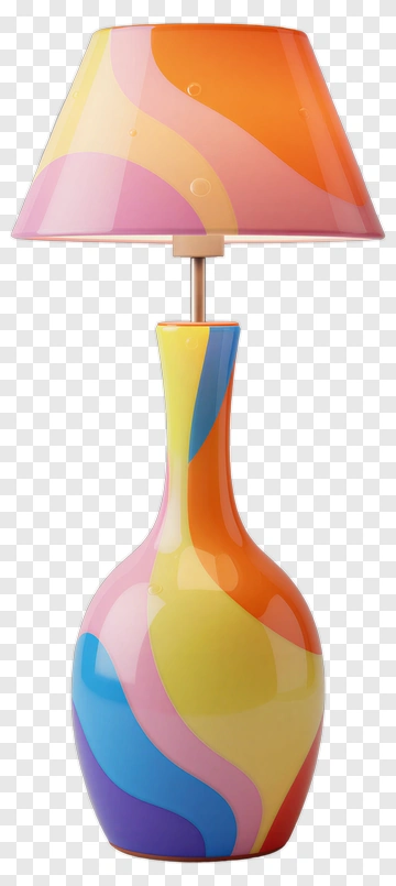 Colorful Table Lamp PNG