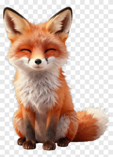 Happy Cartoon Fox PNG
