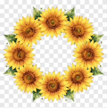 Sunflower Wreath PNG