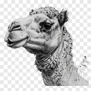 Realistic Camel Head Portrait PNG