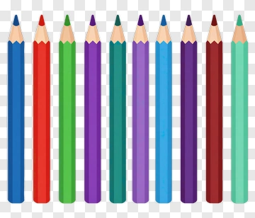 Colorful Set Of Pencils PNG