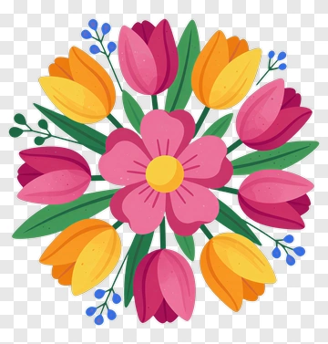 Colorful Flower Bouquet PNG