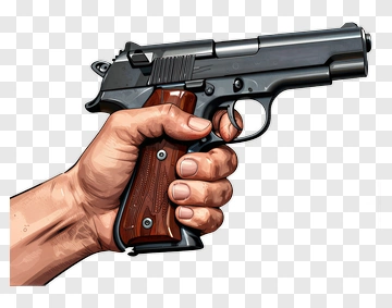Hand Holding A Pistol PNG