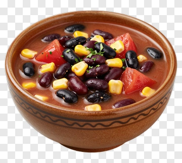 Bowl Of Bean And Corn Salad PNG