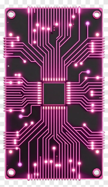 Pink Circuit Board Design PNG