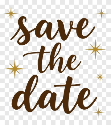 Save The Date Announcement PNG