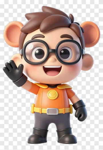 Cartoon Boy Waving PNG