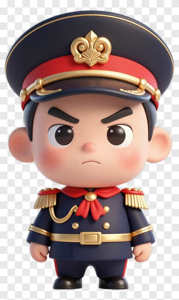 3D Cartoon Soldier Character PNG