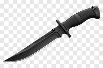 Black Tactical Knife PNG