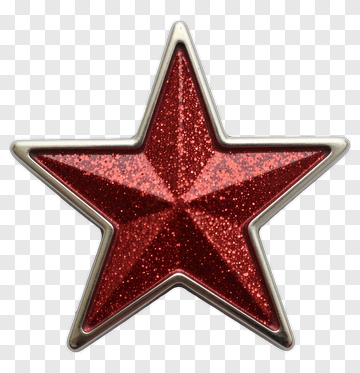 Red Glitter Star PNG