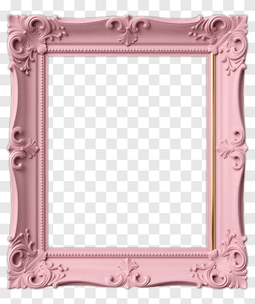 Ornate Pink Picture Frame PNG