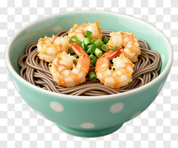 Shrimp Soba Noodle Bowl PNG