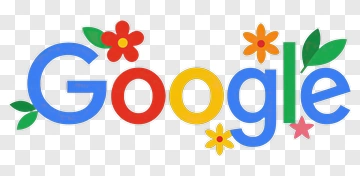 Google Logo With Flowers PNG