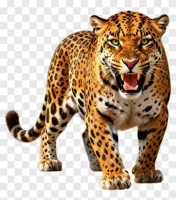 Realistic Leopard Walking PNG