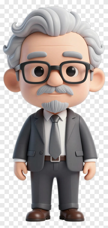 3D Cartoon Businessman In Suit PNG