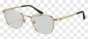 Gold Framed Glasses PNG