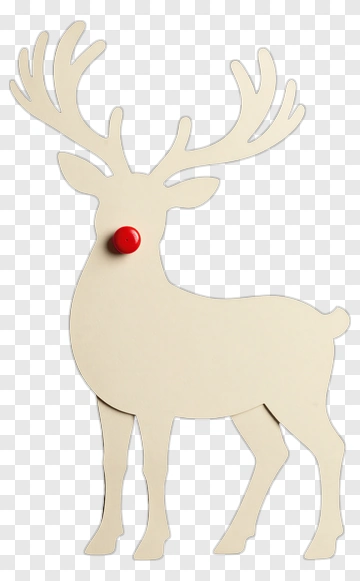 Reindeer Decoration With Red Nose PNG