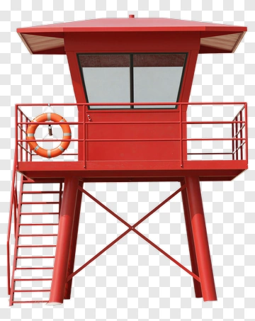 Red Lifeguard Tower PNG