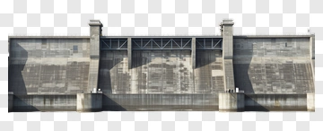 Concrete Dam Structure PNG