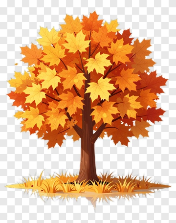 Colorful Autumn Tree PNG