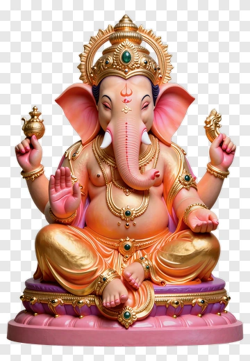 Colorful Ganesha Statue PNG
