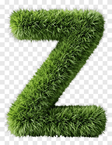 Green Grass Letter Z PNG