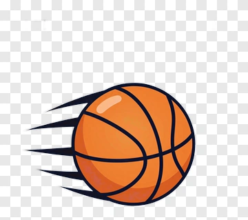 Basketball Rolling With Motion Lines PNG