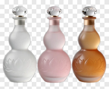 Set Of Decorative Perfume Bottles PNG