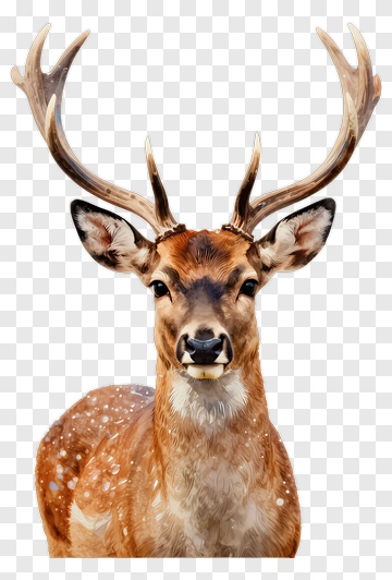 Realistic Deer With Antlers PNG