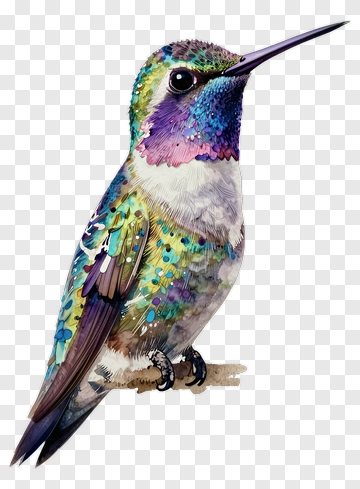 Colorful Hummingbird PNG