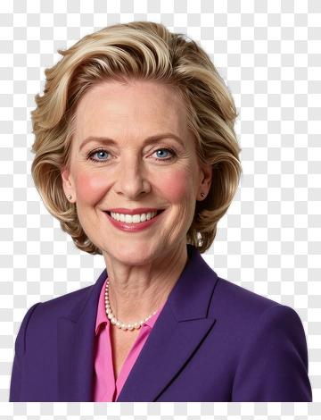 Smiling Businesswoman In Purple Blazer PNG