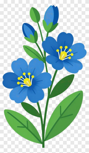 Blue Flower Bouquet PNG