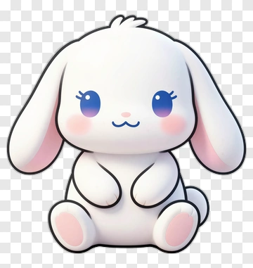 Cute Cartoon Bunny Character PNG