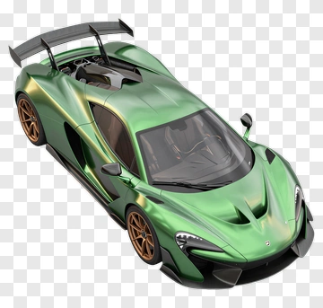 Green Sports Car With Aerodynamic Design PNG