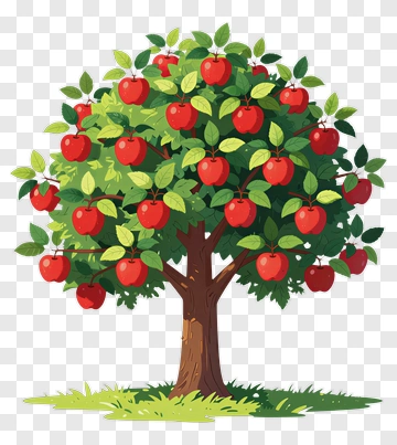 Colorful Apple Tree PNG
