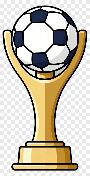 Soccer Trophy With Ball PNG