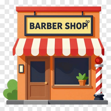 Barber Shop Building PNG