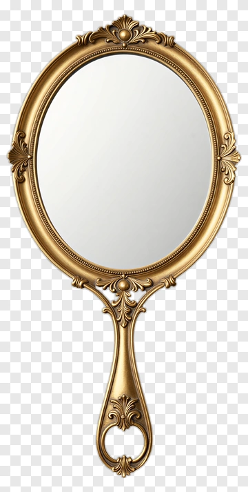 Vintage Handheld Mirror PNG