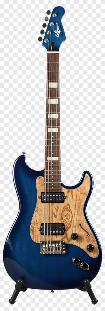 Electric Guitar With Blue Finish PNG