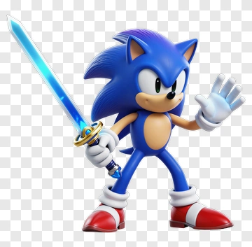 Sonic The Hedgehog Holding A Sword PNG