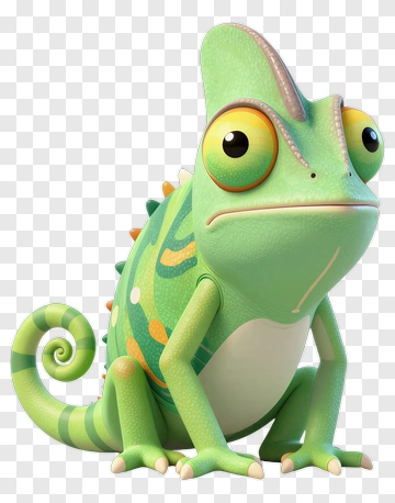 Cartoon Chameleon PNG